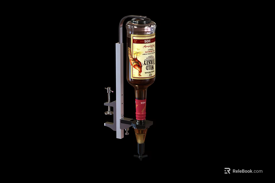 Professional Commercial Wine Bottle Dispensing Equipment with Metal Stand for Bar Use 3d model 