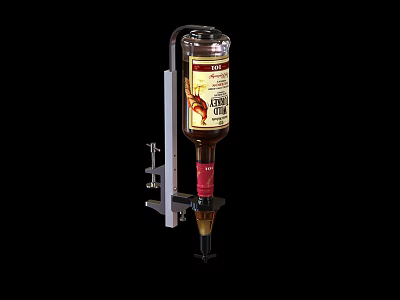 Professional Commercial Wine Bottle Dispensing Equipment with Metal Stand for Bar Use 3d model