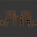 Natural Rustic Wooden Dining Table Set With Chairs And Bench Furniture Design