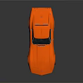 Classic Orange Sports Car With Sleek Design Black Windows And Silver Wheels