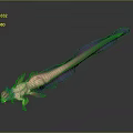 Pink Purple Fantasy Game Movie Character With Long Tail Shiny Scales And Elegant Pose