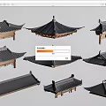 Chinese Traditional Roof Architectural Components With Various Design Styles And Structures