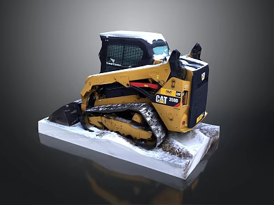 CAT Tracked Skid Steer Loader Utility Vehicle with Front Bucket for Heavy Duty Tasks 3d model