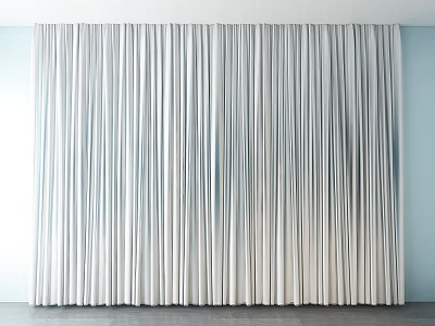 Light Gradient Curtains For Modern Interior With Vertical Soft Fabric Design 3d model
