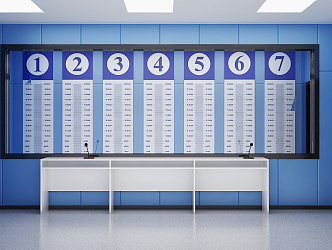 Modern Identification Room 3d model