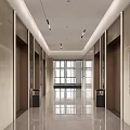 modern elevator hall elevator car 3d model
