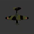 Green And Black Camouflage Airplane Model With Red Star Emblems On Wings And Transparent Cockpit