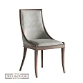 Gray Fabric Upholstered Single Chair With Wooden Frame And Elegant Design