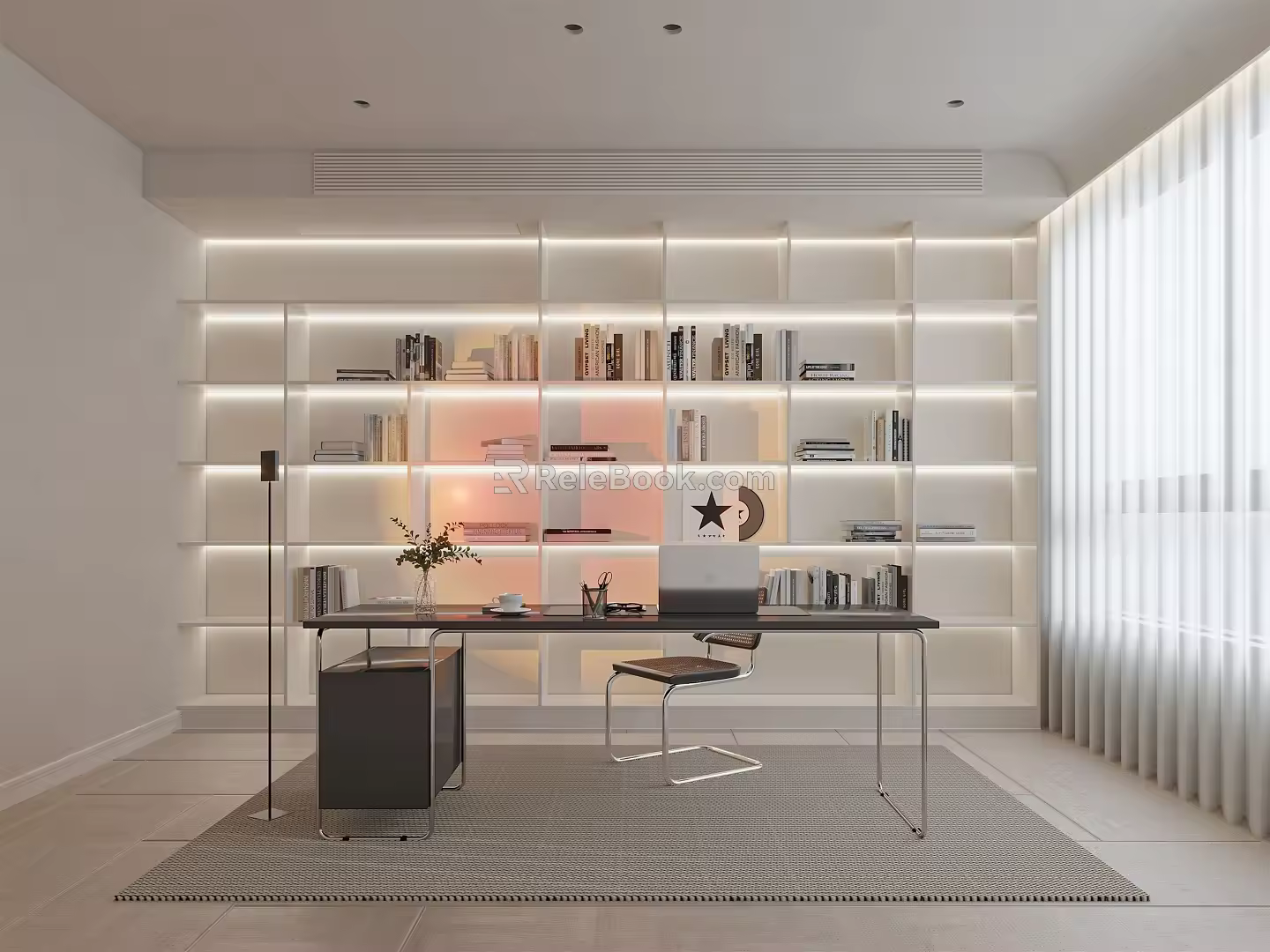 Modern study 3d model