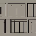 Modern Black Frame Glass Cabinet Doors with Sleek Design and Clear Panels