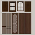 Various Kitchen Cabinet Doors With Different Wooden Designs And Glass Panels