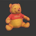 Winnie The Pooh Yellow Plush Toy With Red T shirt For Daily Use
