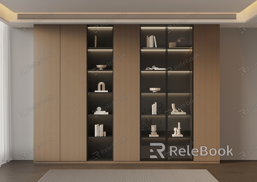 Italian Minimalist Bookcase model