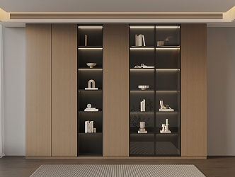 Italian Minimalist Bookcase 3d model