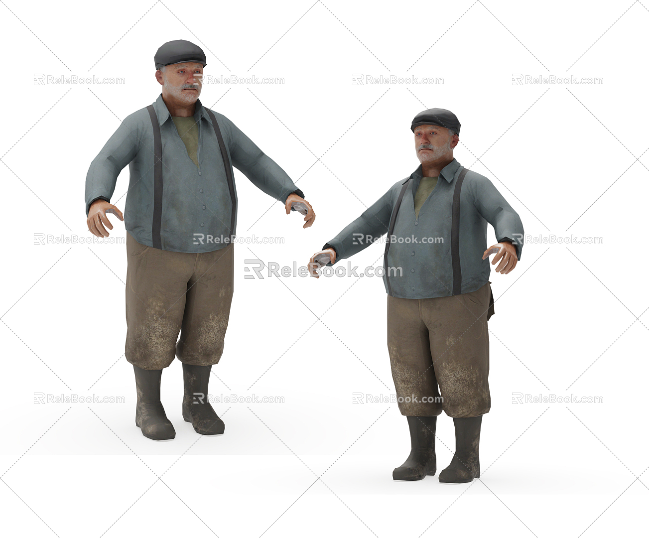 Modern Man War Old Man 3d model