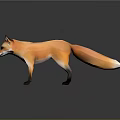 Game And Film Character 3D Modeled Orange Fox With Realistic Fur And Tail