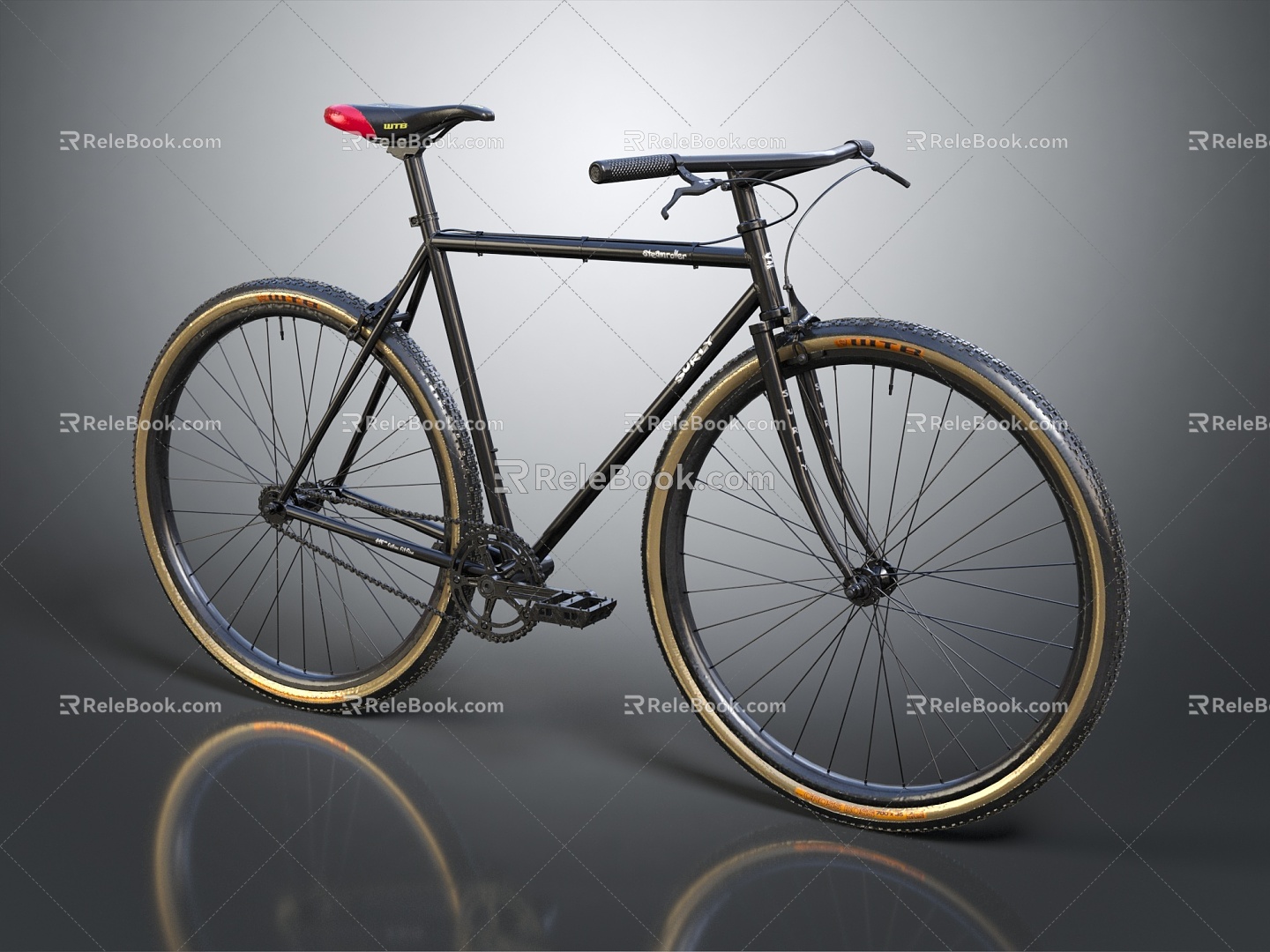 Modern Bicycle Mountain Bike 3d model