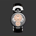 Stylish Classic Wristwatch With Leather Strap And Metal Dial For Everyday Use