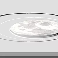 Modern Circular Ceiling Design With Moon Pattern Illuminated Rings And Recessed Lighting