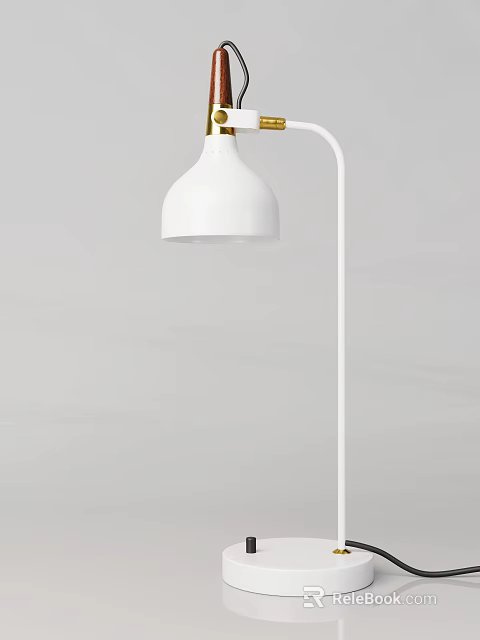 Elegant Modern White Floor Lamp With Conical Shade And Slim Pole Design For Minimalist Interiors 3d model 
