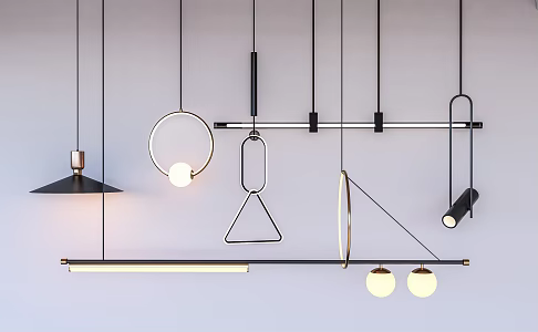 Modern Chandelier Long Line Chandelier Art Chandelier 3d model