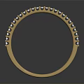 Elegant Sparkling Gold Ring With Small Diamonds Delicate Fashion Jewelry Accessory
