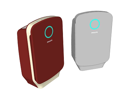 Philips Daily Use Electrical Appliances with Red and Gray Design and Blue Ring Indicators 3d model