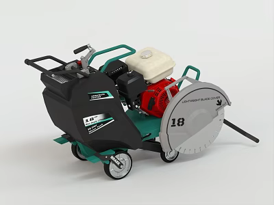 Hand Push Heavy Duty Industrial Cutting Machine With 18 Inch Blade And Gasoline Engine 3d model