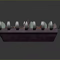 Purple Game Platform Scene With Surrounding Spikes Central Red Structure And Pink Gem