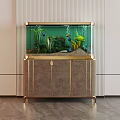Modern Fish Tank Glass Fish Tank Aquarium Display Cabinet Side Cabinet 3d model