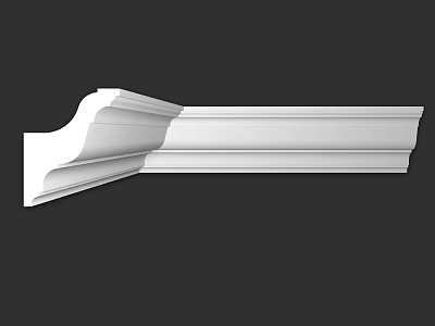Elegant White Decorative Architectural Component With Detailed Molding For Home Interior 3d model