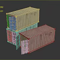 Container Cargo Box Cargo Box Trunk Box Luggage Leather Box Leather Box Container 3d model