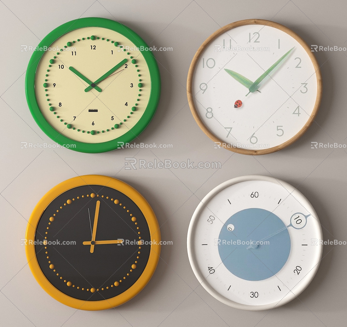 Modern clock wall clock model