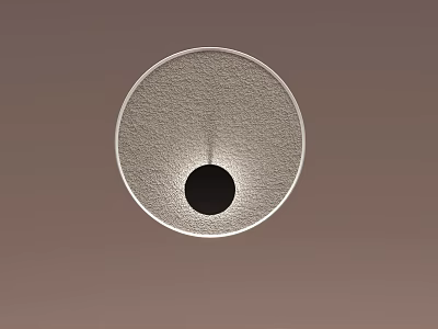 Minimalist Modern Circular Chandelier With Textured Surface Black Center And Light Brown Background 3d model