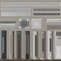 Various Air Conditioners and Fans With Wall Mounted Floor Standing and Built In Styles