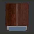 Small Wooden Garage With Red Roof White Roller Door And Blue Mat