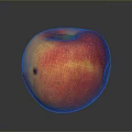 Fresh Red and Yellow Apple with Shiny Surface and Natural Spots