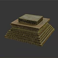 Stacked Square Shaped Household Items With Various Textures And Layers