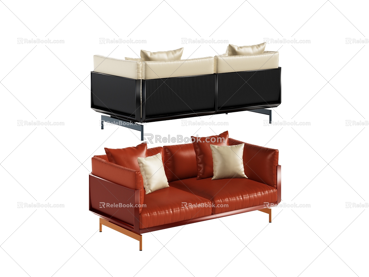 modern double sofa sofa model