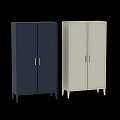 Modern Navy Blue Wardrobe With Gold Handles And Color Options