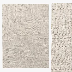 Modern Square Carpet Lamb Fleece Carpet Cream Wind Carpet 3d model