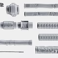 Various Types of Pipes and Plumbing Fittings Including Connectors Valves and Different Sizes