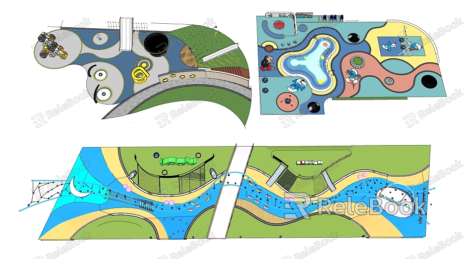 Children's Park Children's Sports Ground Children's Recreation Facilities Children's Activity Area model