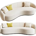 modern curved sofa 3d model