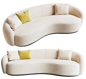 modern curved sofa 3d model