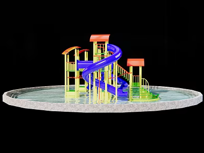 Children's amusement facilities 3d model