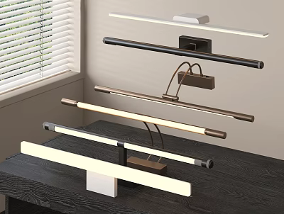 Modern Wall Lamps With Sleek Linear Design And Various Color Options For Home Decor 3d model