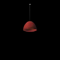 Red Woven Dome Pendant Light With Warm Illuminated Glow For Modern Home Decor
