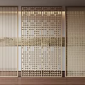 New Chinese-style partition wooden partition hollow 3d model