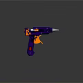 Purple Weapon With Orange Trigger And Silver Nozzle Modern Design 3d model